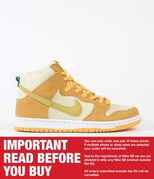  Nike SB Dunk High Pro University Gold/ Vivid Sulfur